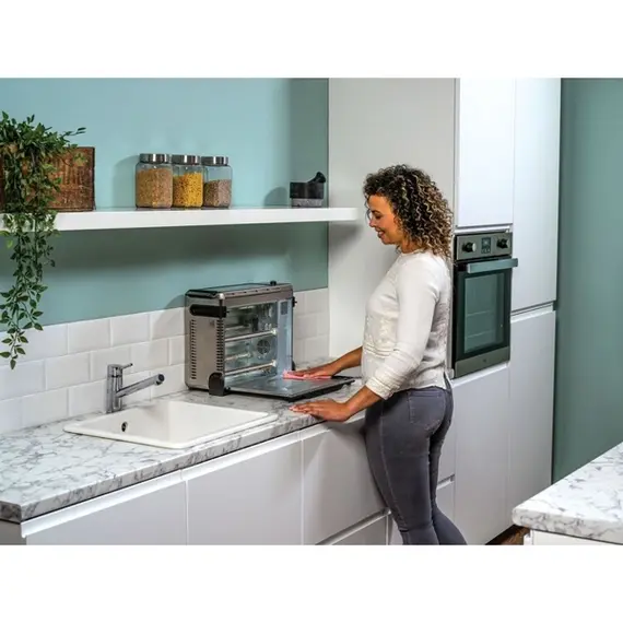 ელექტრო ღუმელი Ninja SP101EU, 2400W, 8in1 Flip Mini Oven, Black/Silver , 4 image - Primestore.ge