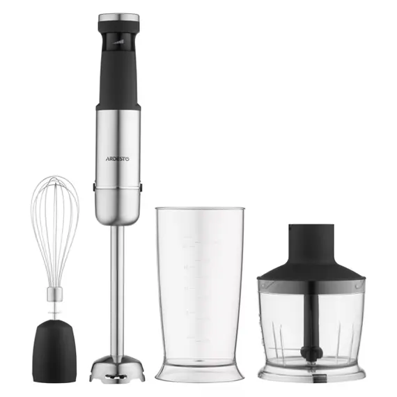 ხელის ბლენდერი Ardesto HBG-1000WHCHC, 1000W, 600ML, Hand Blender, Black/Silver  - Primestore.ge