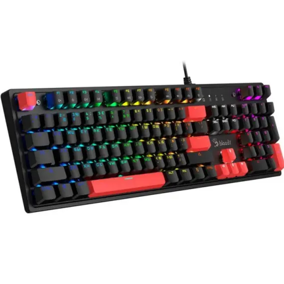 კლავიატურა A4tech Bloody S510R RGB Mechanical Gaming Keyboard US Layout Fire Black (Red Switch) , 2 image - Primestore.ge
