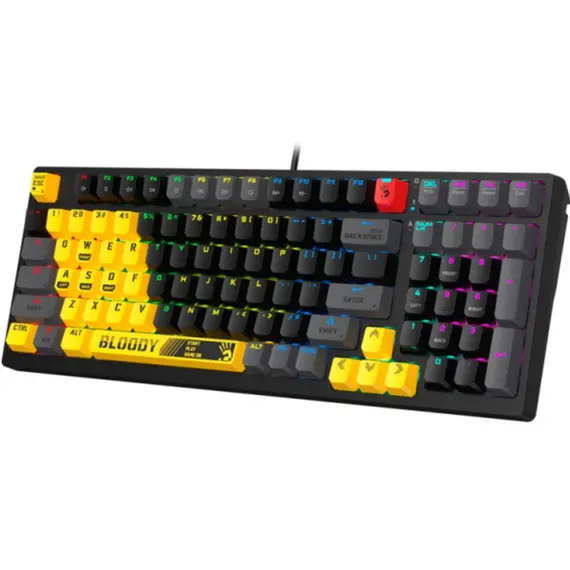 კლავიატურა A4tech Bloody S98 RGB Mechanical Gaming Keyboard Red Switch US Layout Sports Lime , 3 image - Primestore.ge