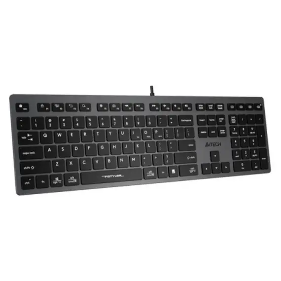 კლავიატურა A4Tech Fstyler FX50 Scissor Switch Keyboard EN/RU layout Grey , 2 image - Primestore.ge
