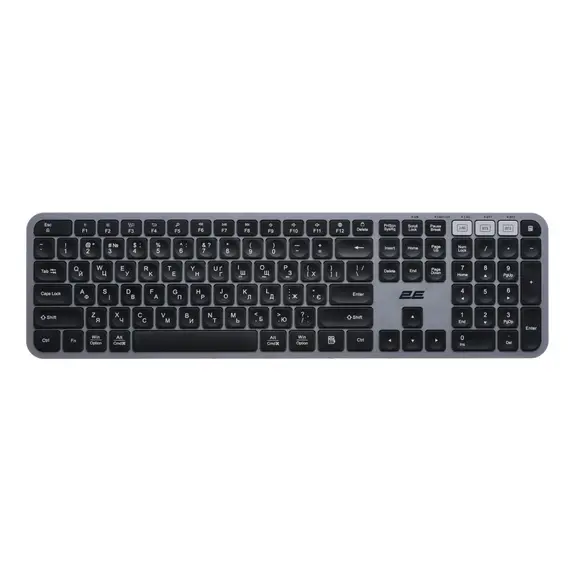 კლავიატურა და მაუსი 2E MK440 WL/BT, EN/UK, grey-black - Primestore.ge