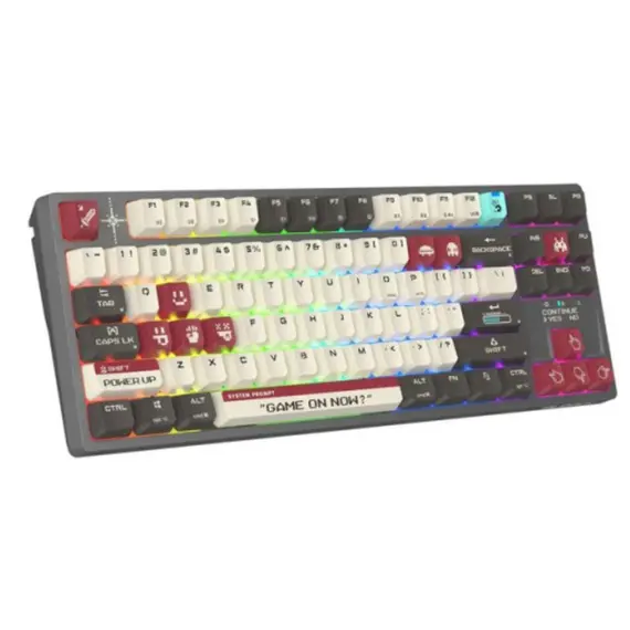 კლავიატურა A4Tech Bloody WS87 Dual-Core Wireless Mechanical Keyboard Pixels Red , 2 image - Primestore.ge