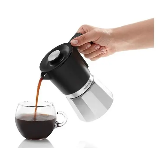 ყავის აპარატი Arzum OK0027 Moka, 1350W, Coffee Machine, Silver/Black , 3 image - Primestore.ge