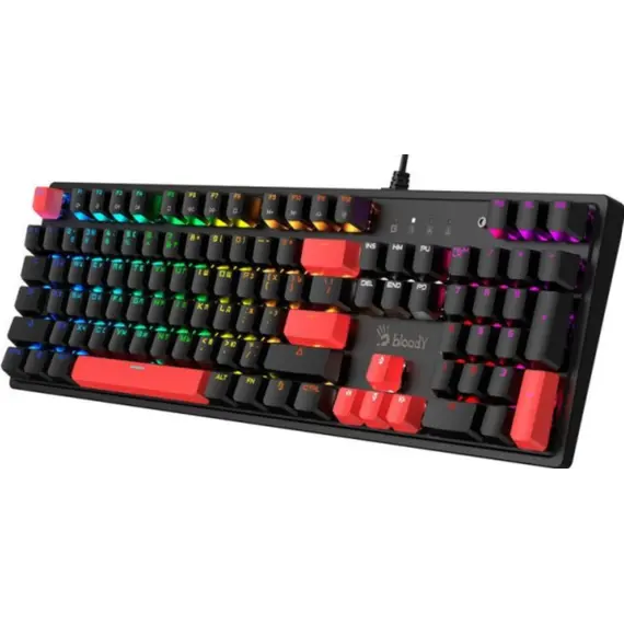 კლავიატურა A4tech Bloody S510R RGB Mechanical Gaming Keyboard Blue Switch US Layout Fire Black , 3 image - Primestore.ge