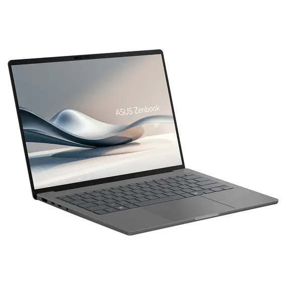 ნოუთბუქი Asustek Zenbook 14  14'' WUXGA  OLED Snapdragon® X Elite X1E 78 100  3.4GHz  32GB 1TB SSD Adreno iGPU  WIN 11 HOME GREY , 2 image - Primestore.ge