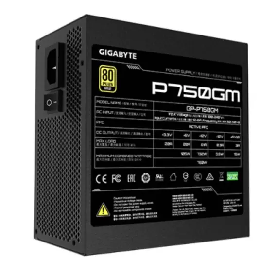 კვების ბლოკი Gigabyte GP-P750GM 750W 80 Plus Gold Modular Power Supply , 4 image - Primestore.ge