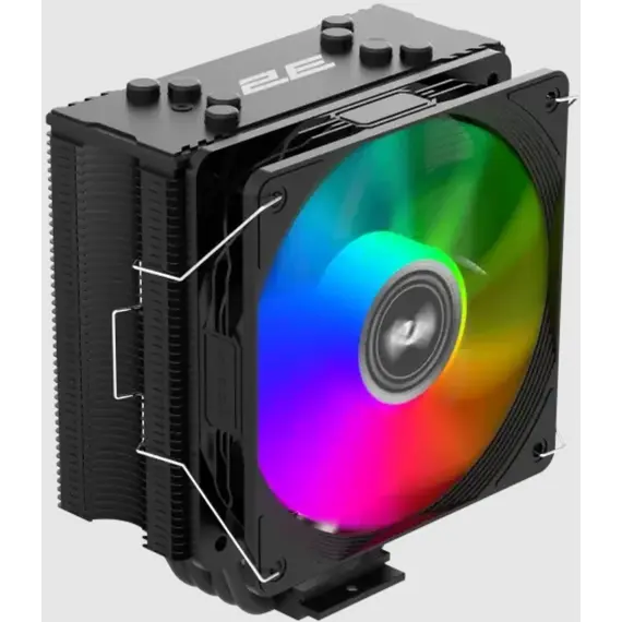 ქულერი 2E GAMING CPU cooler Air Cool ACN120B-ARGB, LGA1700 / 3pin +5VARGB, TDP 180W  - Primestore.ge