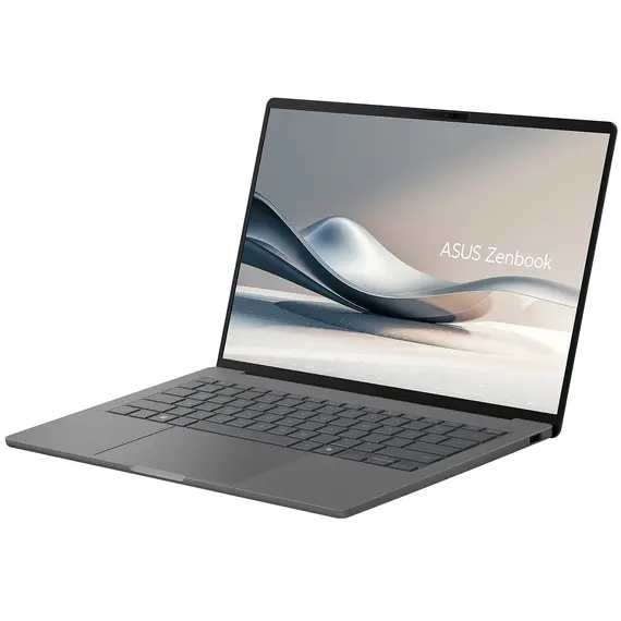 ნოუთბუქი Asustek Zenbook 14  14'' WUXGA  OLED Snapdragon® X Elite X1E 78 100  3.4GHz  32GB 1TB SSD Adreno iGPU  WIN 11 HOME GREY , 3 image - Primestore.ge