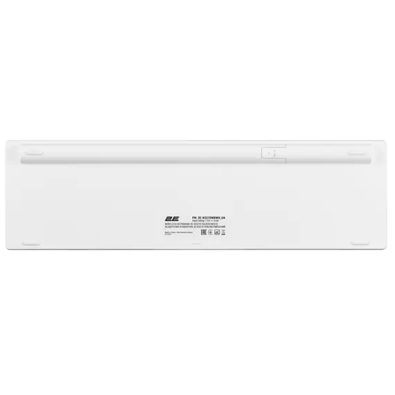 კლავიატურა 2E 2E-KS270WBWH Scissor, Wireless, USB, Bluetooth, Keyboard, White/Silver - Primestore.ge