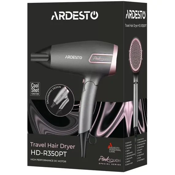 თმის საშრობი Ardesto HD-R350PT, 2000W, Hair Dryer, Grey , 7 image - Primestore.ge