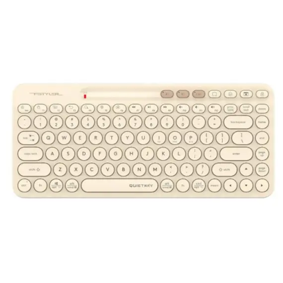კლავიატურა: A4Tech Fstyler FBK36C AS Bluetooth & 2.4G Keyboard Cafe Latte  - Primestore.ge