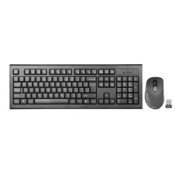 კლავიატურა და მაუსი A4Tech 7100N Wireless Desktop EN/RU layout Black  - Primestore.ge