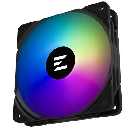 ქეისის ქულერი Zalman Case Fan AF120 ARGB, 120mm, 600-2000rpm, 4pin PWM, 3pin+5VARGB, 29.7dBa, black - Primestore.ge