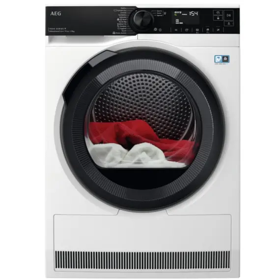 საშრობი AEG TR939M6CE 9KG, 60X60X85, HEAT PUMP White Black Panel  - Primestore.ge