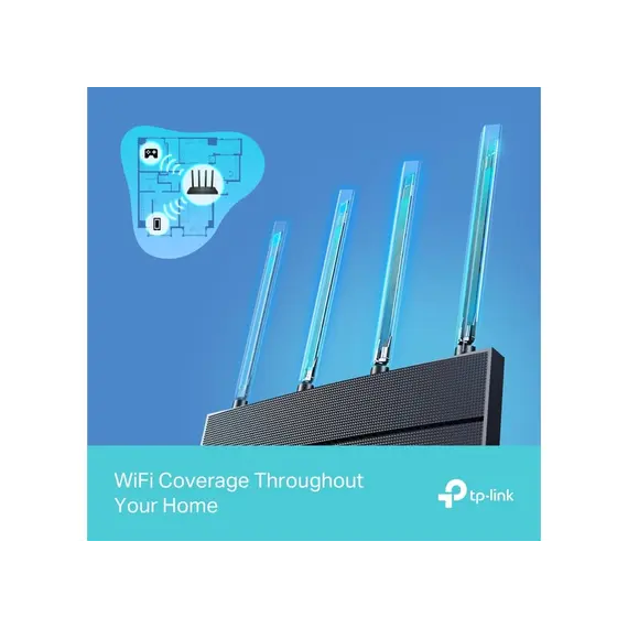Wi-Fi როუტერი TP-Link AX1500 Gigabit Wi-Fi 6 Router Black , 6 image - Primestore.ge