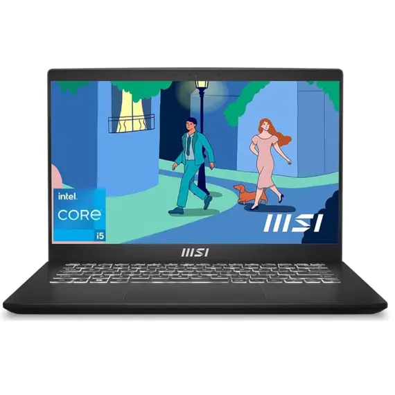 ნოუთბუქი MSI 9S7-14J112-1421 Modern 14 C13M, 14", i5-1335U, 16GB, 512GB SSD, Integrated, Black  - Primestore.ge