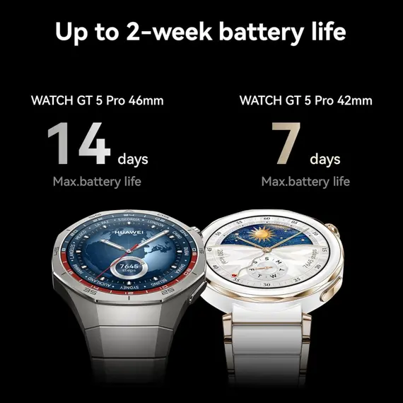 სმარტ საათი HUAWEI WATCH GT 5 Pro 46mm Titanium/55020DGG , 3 image - Primestore.ge