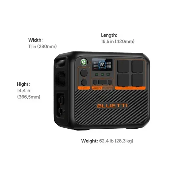 ელექტრო სადგური Bluetti AC200PL, 2304Wh, USB-C, USB-A, Expandable Power Station, Black , 5 image - Primestore.ge