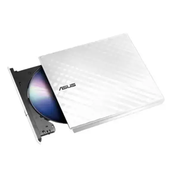 დისკის წამკითხველი ASUS ODD portable SDRW-08D2S-U LITE DVD+-R/RW burner USB2.0 white Retail Box Slim , 2 image - Primestore.ge