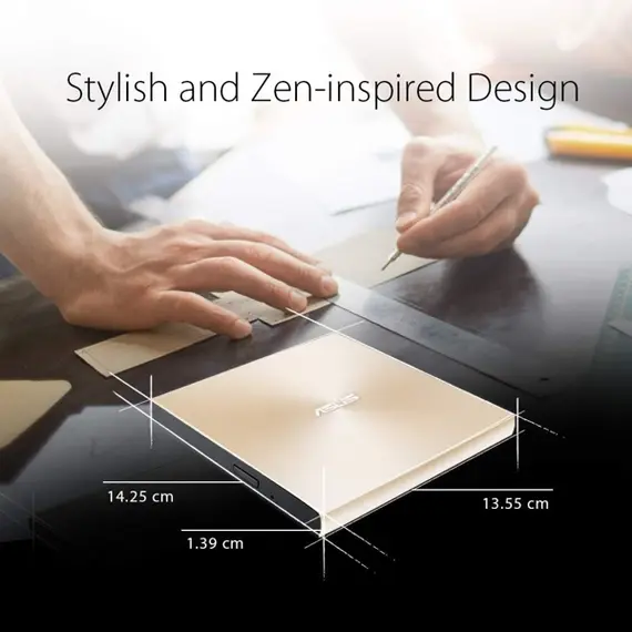 დისკის წამკითხველი ASUS ZenDrive SDRW-08U9M-U DVD+-R/RW USB2.0 EXT Ret Ultra Slim GOLD , 7 image - Primestore.ge