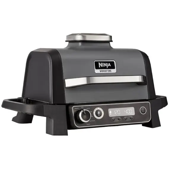 გრილი Ninja OG701EU, 2400W, WoodFire Outdoor Grill, Black/Silver , 2 image - Primestore.ge