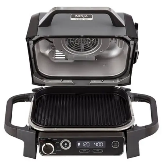 გრილი Ninja OG701EU, 2400W, WoodFire Outdoor Grill, Black/Silver , 3 image - Primestore.ge