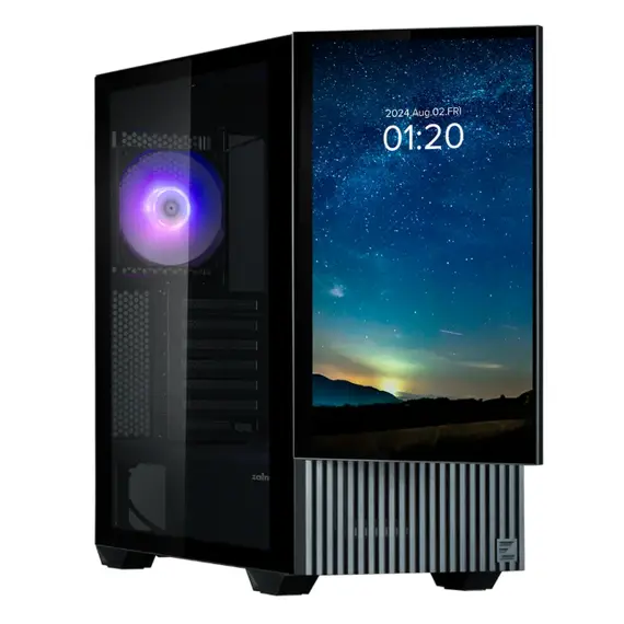 Computer case Zalman Computer case Z10 DS, without PSU, 2xUSB3.0, 1xUSB Type-C, 2x120mm, 1x120mm ARGB, TG Side Panel, ATX, Monitor, balck