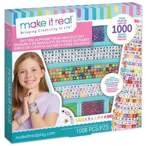 სამაჯურების ასაწყობი ნაკრები Make It Real 1742MR, Alphabet Bead Bracelet Set  - Primestore.ge
