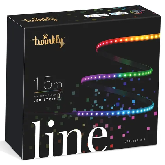 Smart LED კონტური Twinkly TWL100STW-BEU Line RGB, backlight, Gen II, IP20 1.5m Black  - Primestore.ge