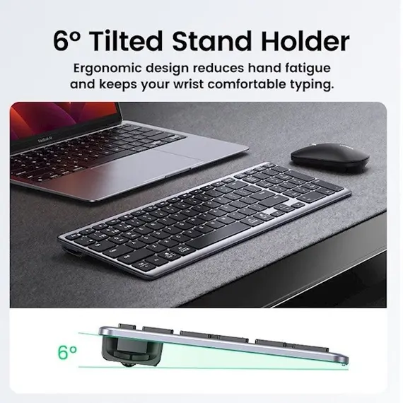 Keyboard UGREEN KU005/15258 Black/Gray, 5 image