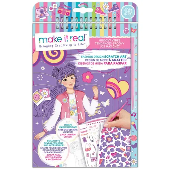 გასაფერადებელი ფურცლები Make It Real 3211MR, Groovy Vibes  - Primestore.ge