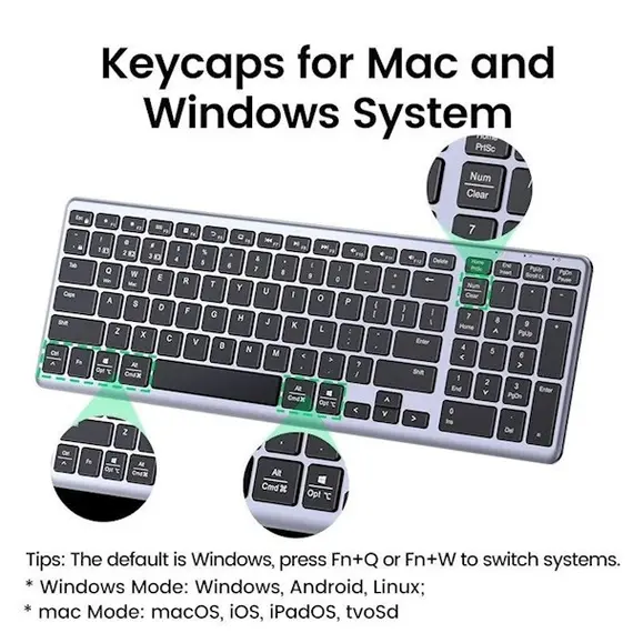Keyboard UGREEN KU005/15258 Black/Gray, 3 image