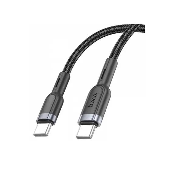 USB კაბელი Hoco U117 Type-C to Type-C 60W charging data cable Black  - Primestore.ge