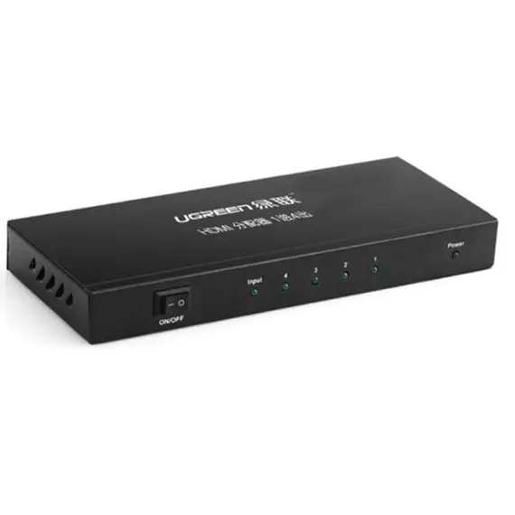 HDMI სპლიტერი UGREEN CM620 (40202EU), HDMI Splitter 1 In 4 Out EU, Black  - Primestore.ge