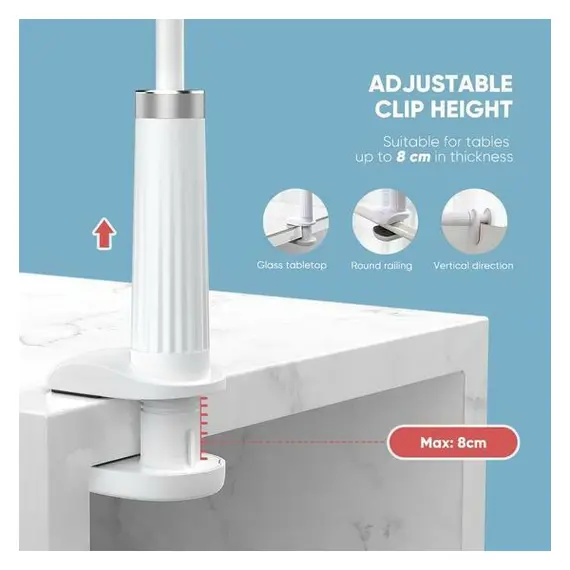 მობილურის დამჭერი UGREEN LP113 (20113) Multifunction Phone Stand, 120cm, White , 3 image - Primestore.ge