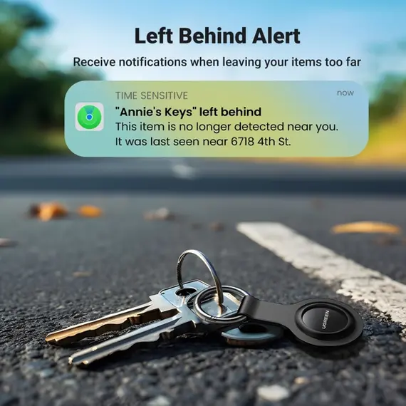 Bluetooth tracker UGREEN CM520 (60387), Apple Certified, Smart Bluetooth Finder, Black, 6 image