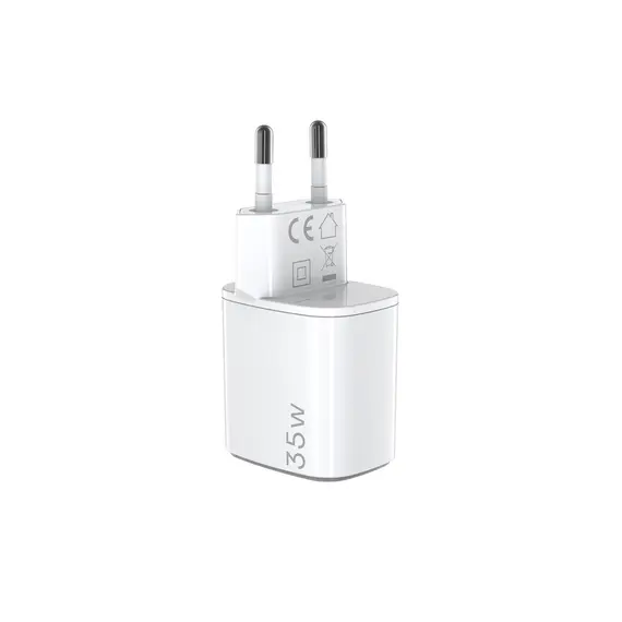 ადაპტერი Celly 35W 1xUSB-C, USB-A GaN Wall Charger White , 2 image - Primestore.ge