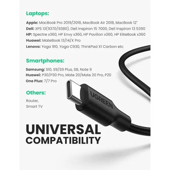Type-C ადაპტერი UGREEN CM321 (70610), Type-C 3.0 to 2.5-Inch SATA Converter, 50cm, Black , 6 image - Primestore.ge