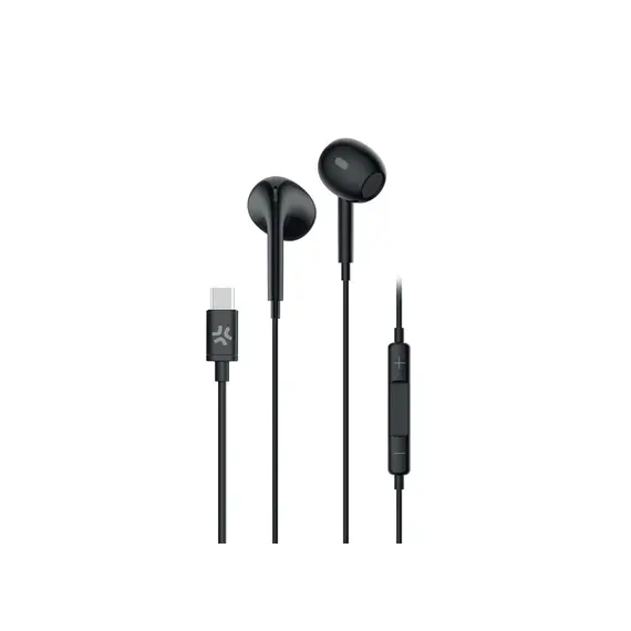 ყურსასმენი Celly UP1300 USB Type-C Stereo Earphones Black  - Primestore.ge