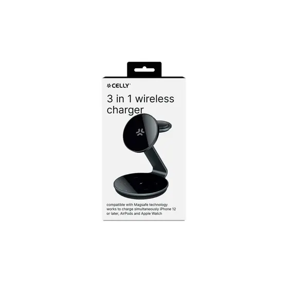 Celly EVO 15W Magnetic Wireless Charger Black, 4 image