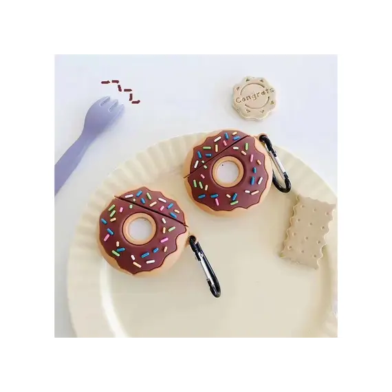 ყურსასმენის ქეისი Silicone Case for AirPods 2nd gen - Donuts , 2 image - Primestore.ge