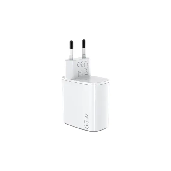 ადაპტერი და კაბელი Celly 65W Wall Charger (with Type-C toType-C Cable) White , 2 image - Primestore.ge