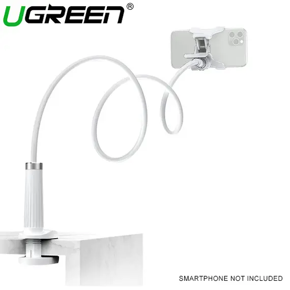 მობილურის დამჭერი UGREEN LP113 (20113) Multifunction Phone Stand, 120cm, White  - Primestore.ge