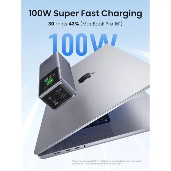 პორტატული დამტენი UGREEN PB721 (35524B) Nexode with Smart Digital Display, 20000mAh, Type-C, USB, Power Bank, Grey , 4 image - Primestore.ge