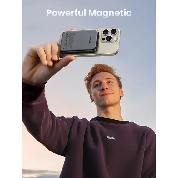 პორტატული დამტენი UGREEN PB561 (25919), 10000mAh, Type-C, Magnetic Power Bank, Grey , 3 image - Primestore.ge