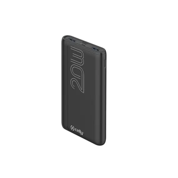 პორტატული დამტენი Celly 20W PD Power Bank (10000mAh) Black  - Primestore.ge