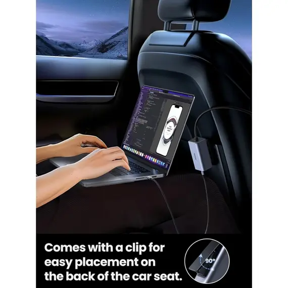 მანქანის დამტენი UGREEN EC706 (35571), 150W, Type-C, USB, Car Charger, Grey , 7 image - Primestore.ge