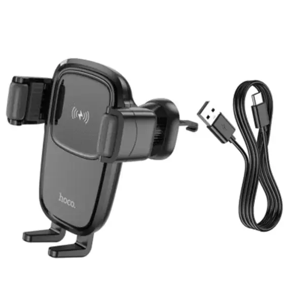 მანქანის დამტენი Hoco DCA37 Dawn suction cup car holder Balck , 3 image - Primestore.ge