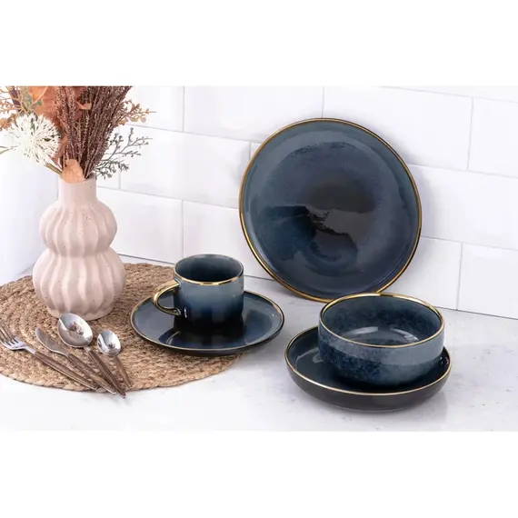 ჭიქა Ardesto AR2939MRG Andria, 300ml, Mug, Blue/Gray , 4 image - Primestore.ge